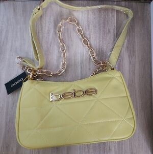 Bebe Gia Shoulder Bag Lemon NWT